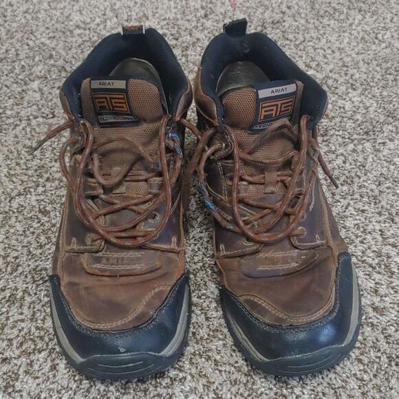Ariat Men\'s Terrain Hiking Boots ATS Brown Leather Size 10.5 main image 5